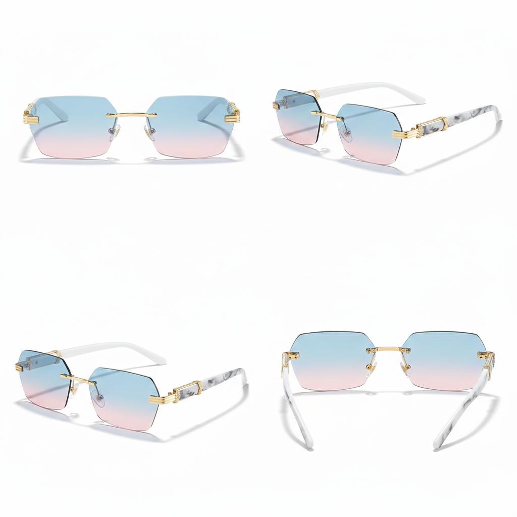 The Azure Marble Rimless
