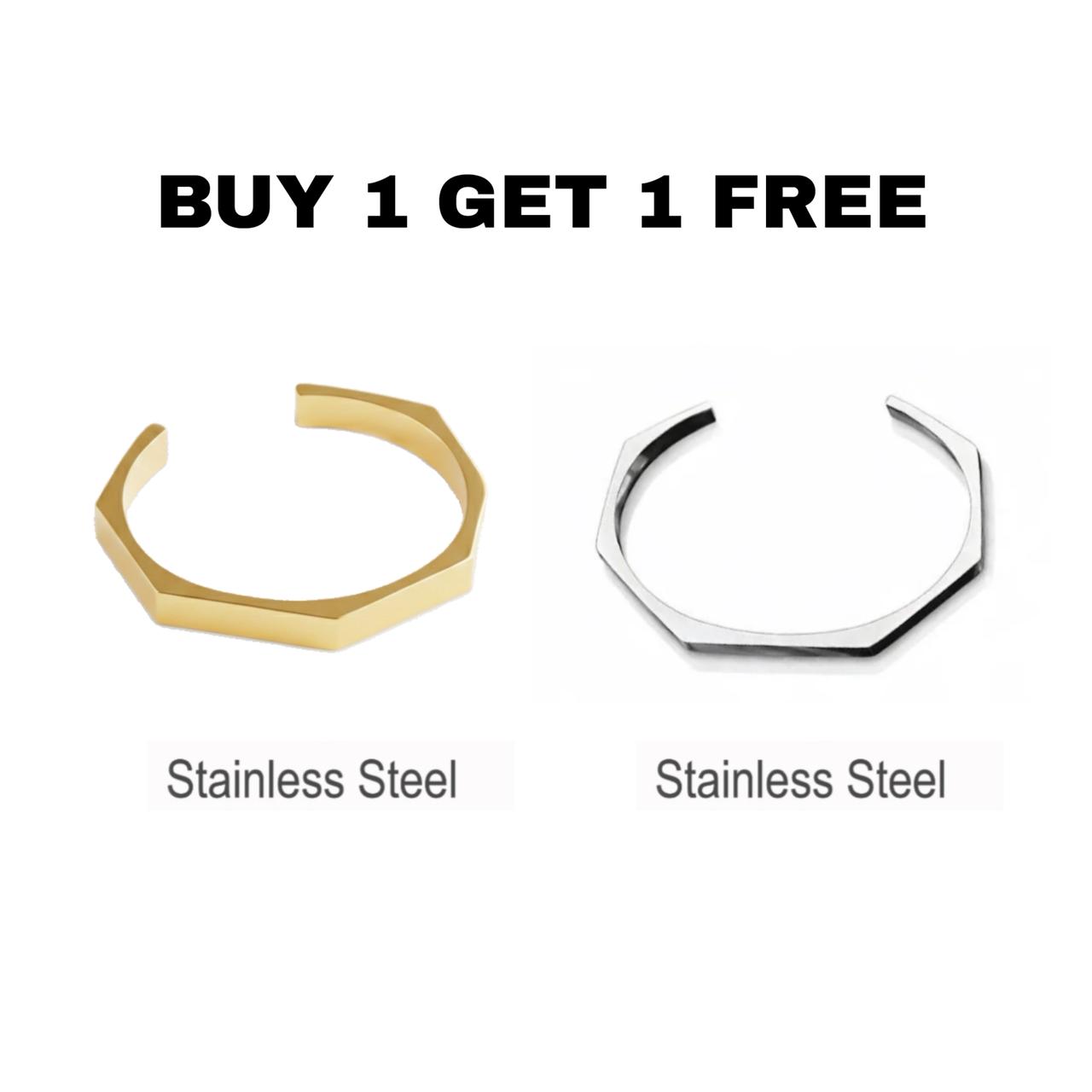 HEXA BRACELET ( GOLDEN + SILVER )