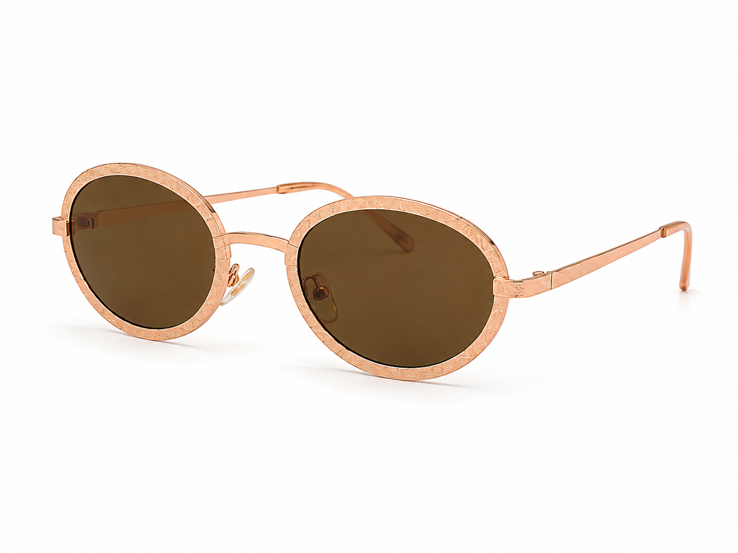 Aurora Rose Gold Round Sunglasses