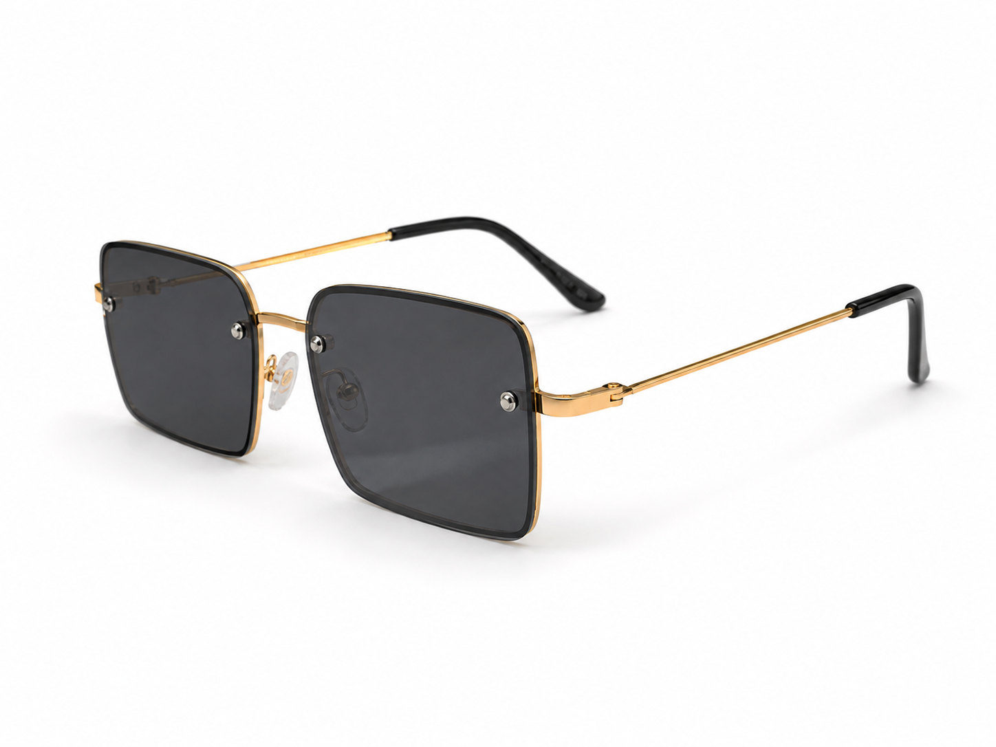 Noir Edge Gold Square Sunglasses