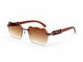 Royal Crest Brown Gradient Rimless Sunglasses