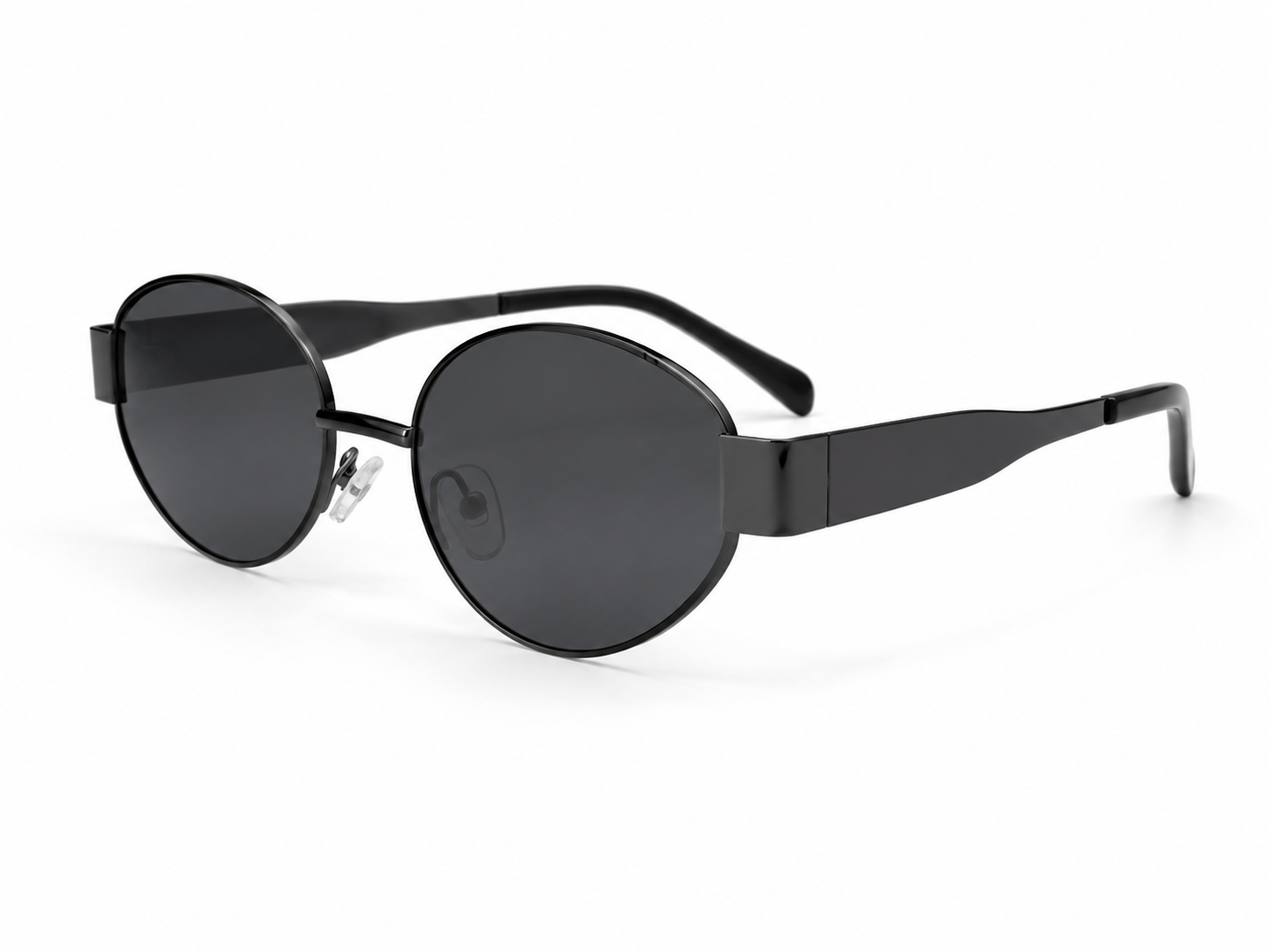 Phantom Noir Round Sunglasses Black