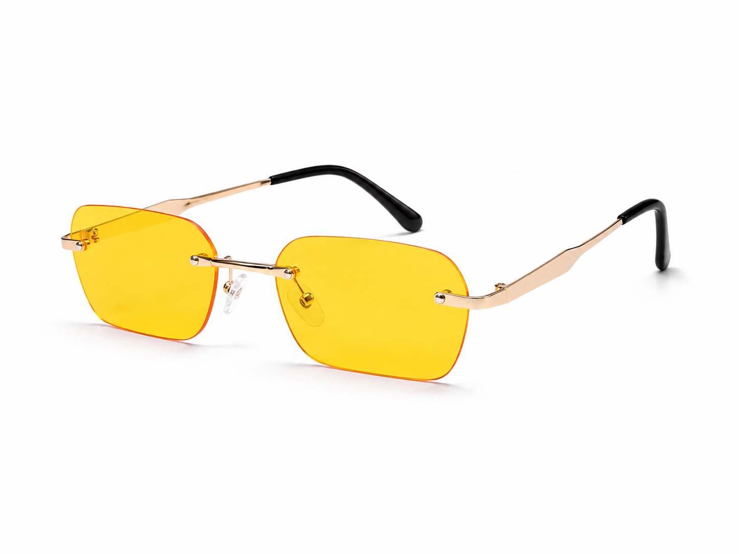 Solar Vision Gold Rimless Sunglasses