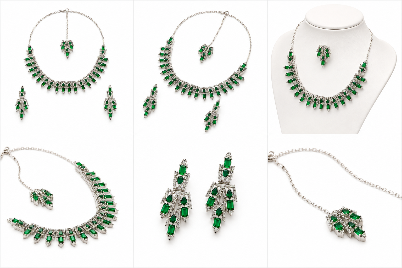 Emerald Elegance Jewelry Set