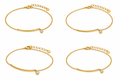 Delicate gold bracelet with crystal detail