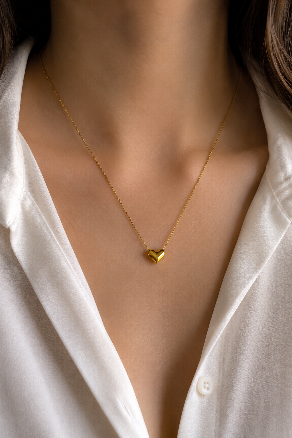 Delicate gold heart Pendant