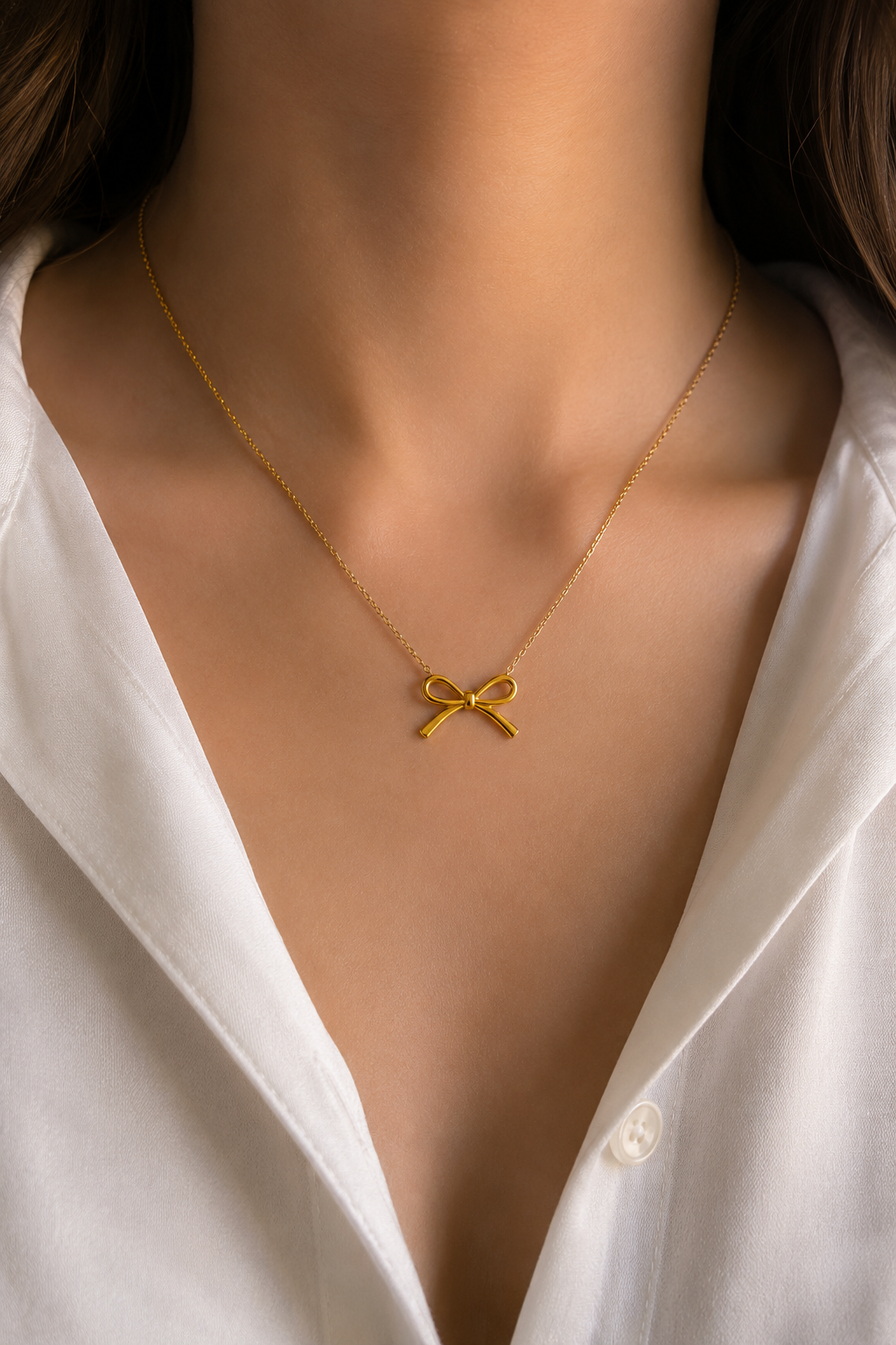 Gold bow Pendant