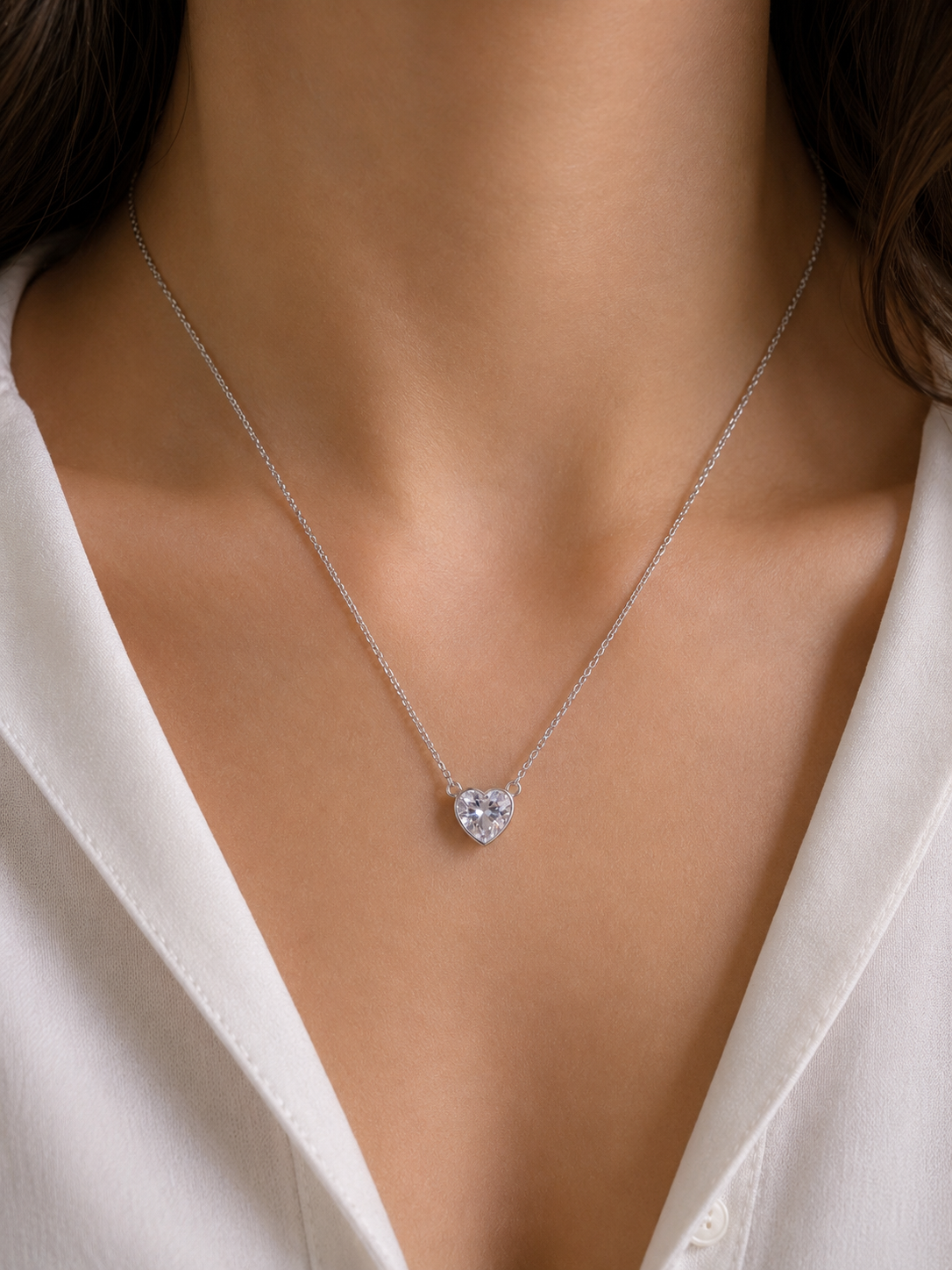 Silver heart pendant