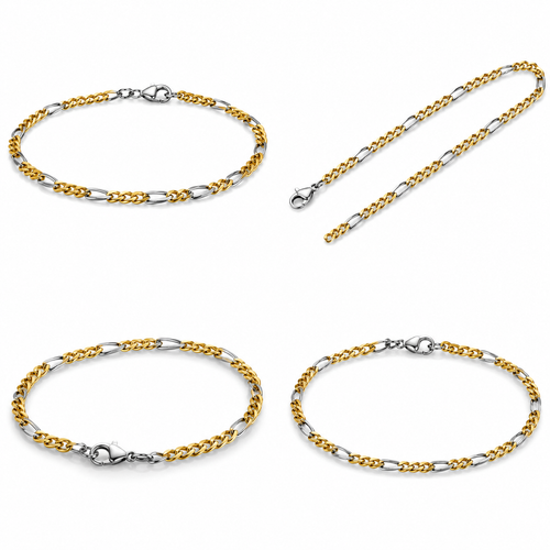 Elegant gold and silver chain loop