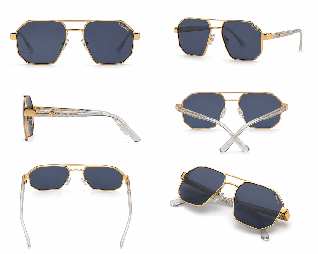 Versace gold-frame sunglasses