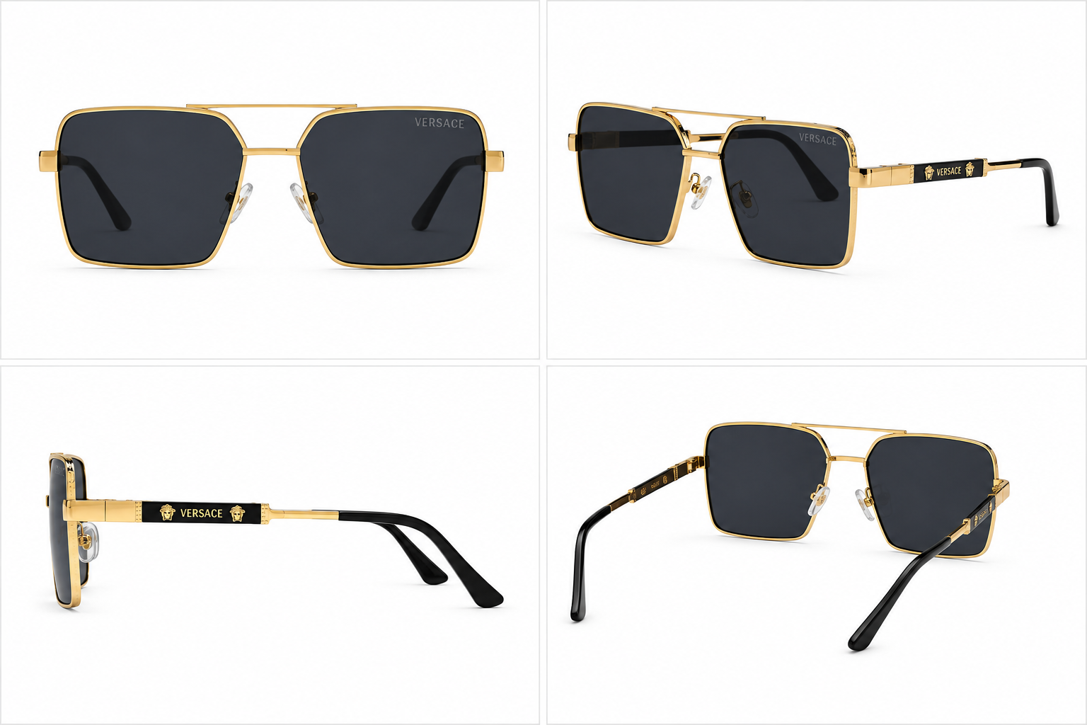 Luxury gold-frame Versace sunglasses