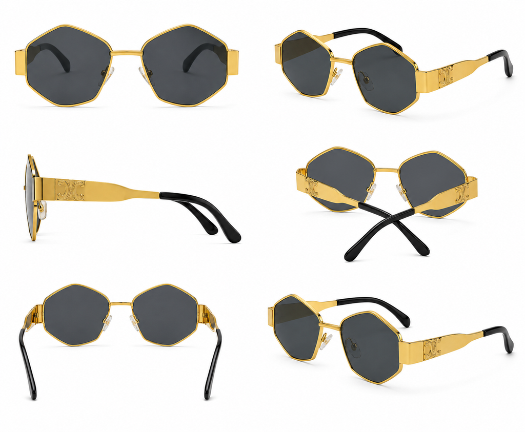 Oval Gold Sunglasses