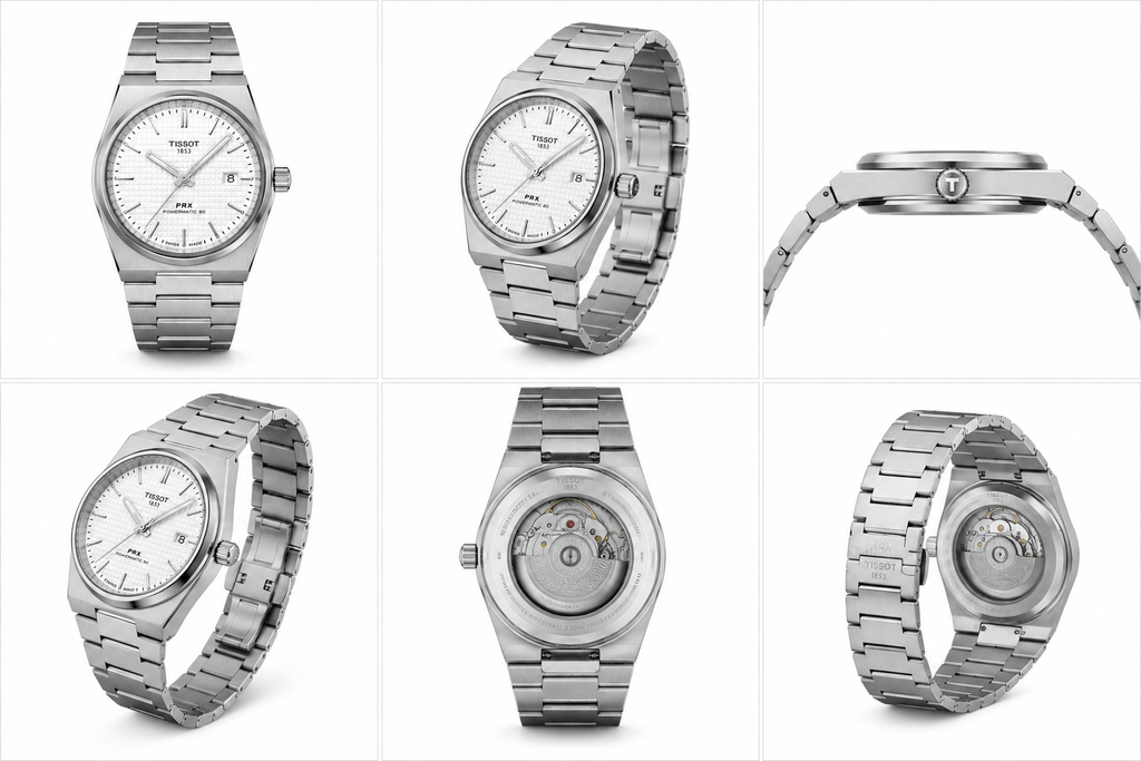 Sleek silver Tissot wristwatch