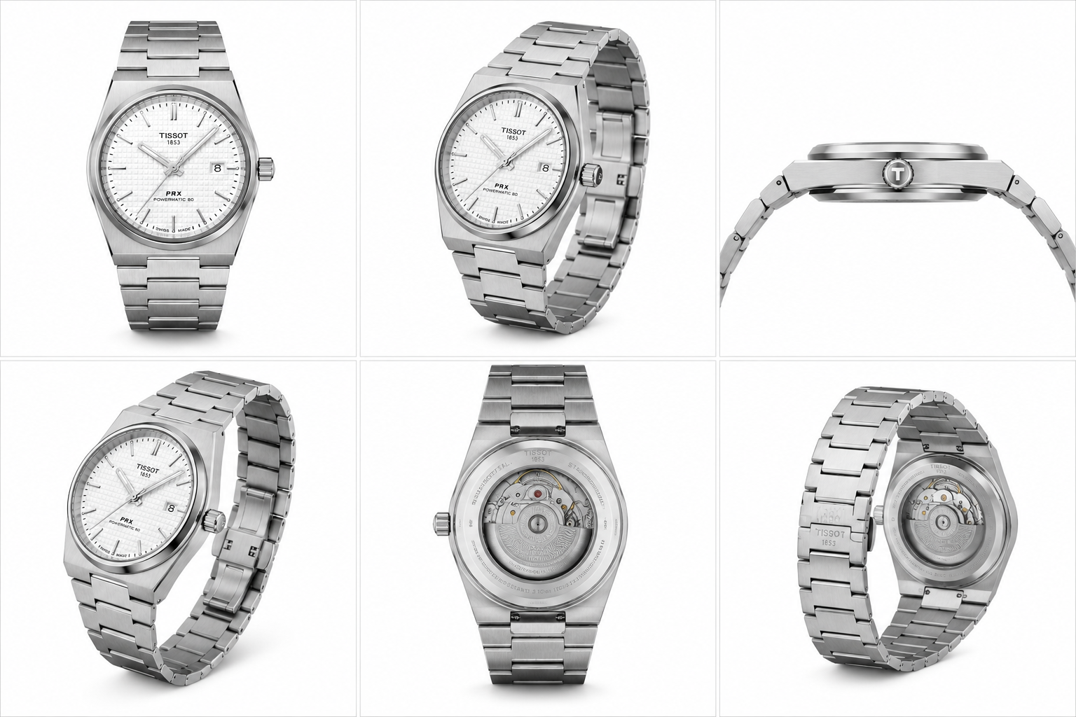 Sleek silver Tissot wristwatch