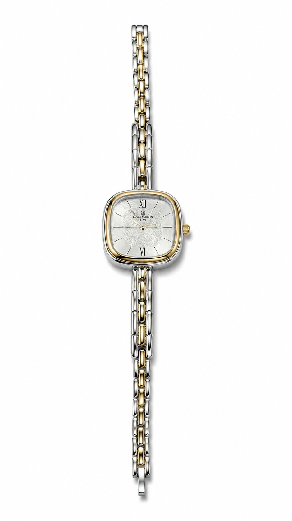 Elegant two-tone luxury wristwatch