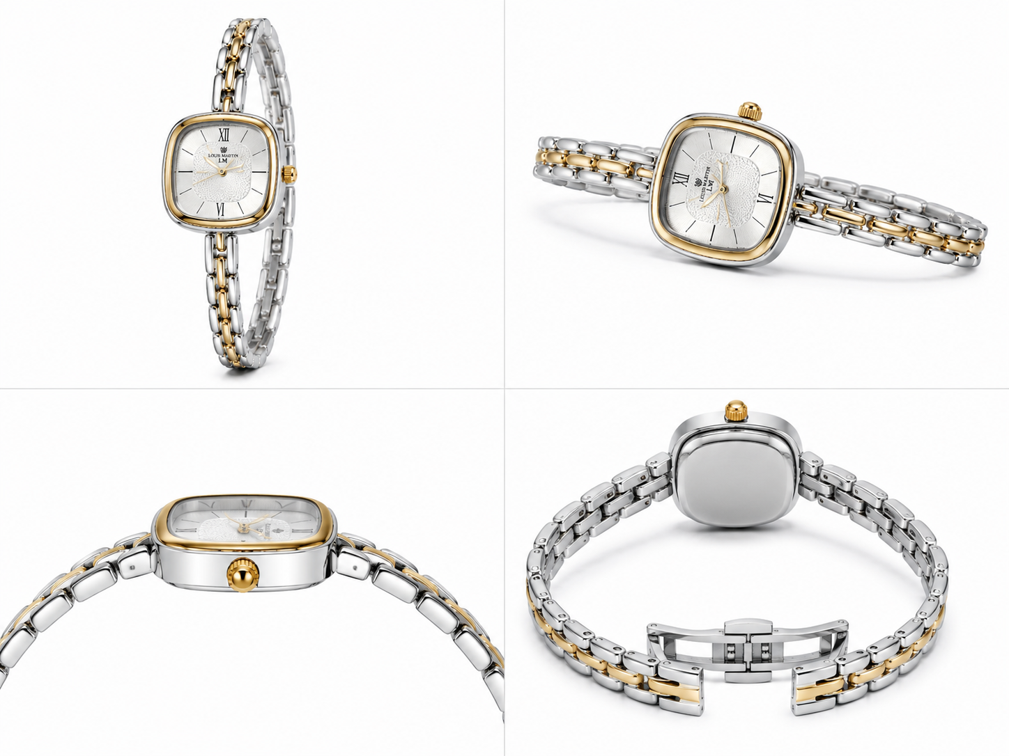 Elegant two-tone luxury wristwatch