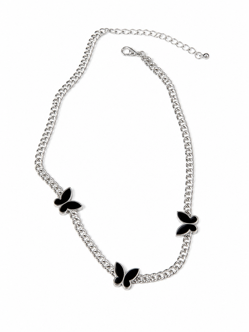 Dark Charm Butterfly Necklace