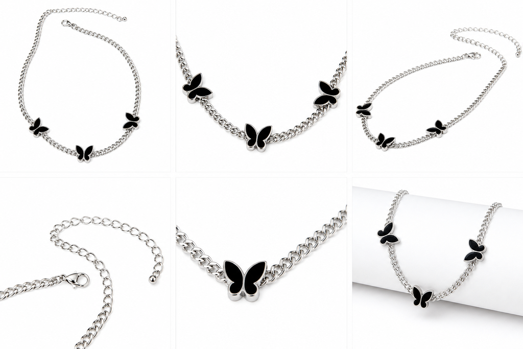 Dark Charm Butterfly Necklace