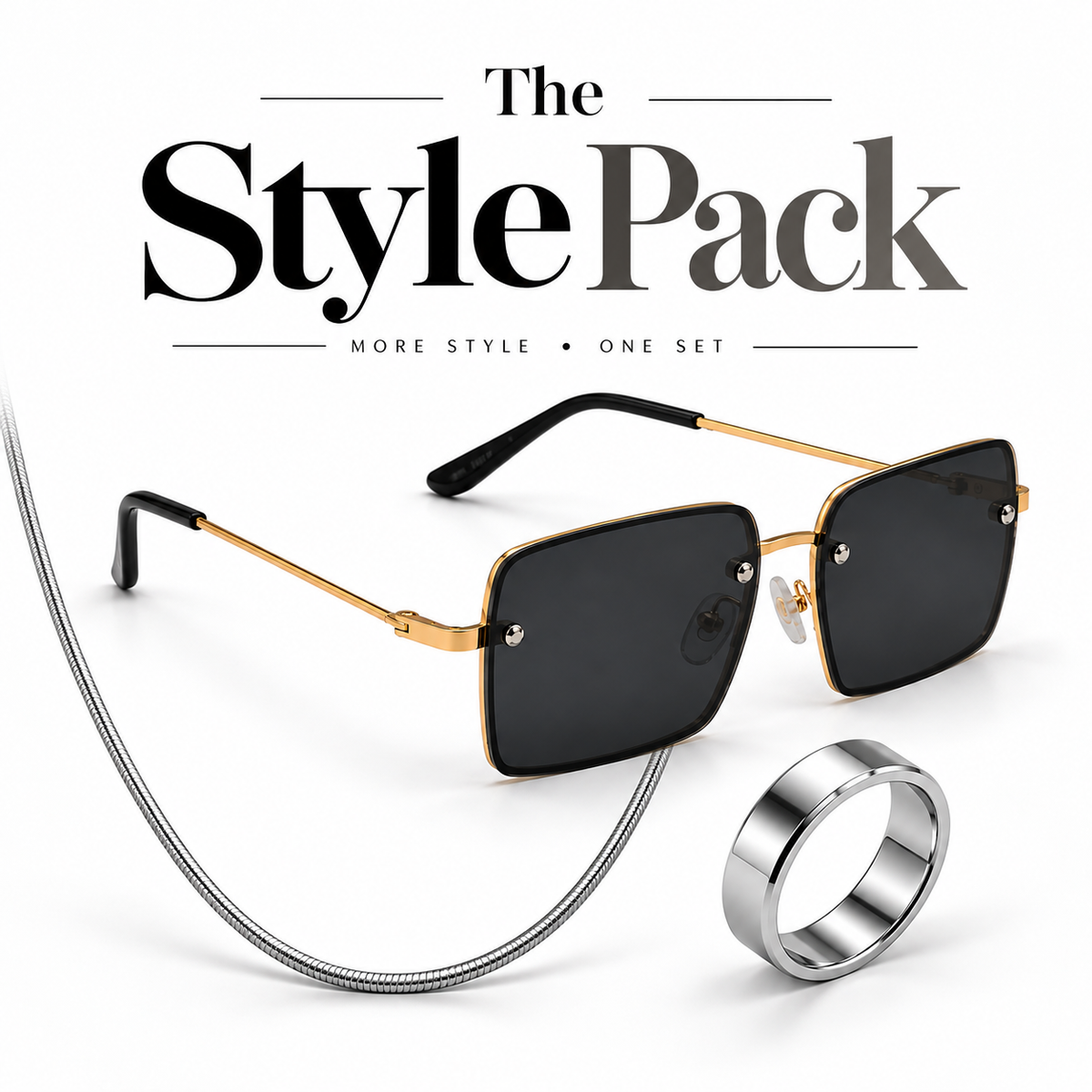 The Style Pack ( ring , chain , glasses )