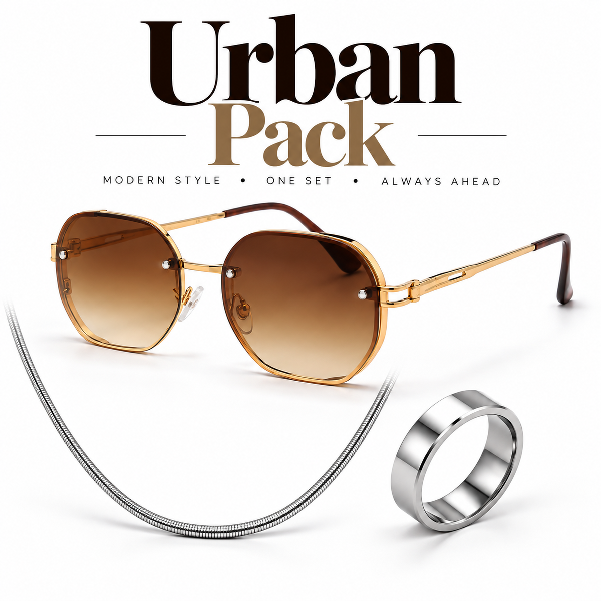 Urban Pack ( ring , glasses , chain )