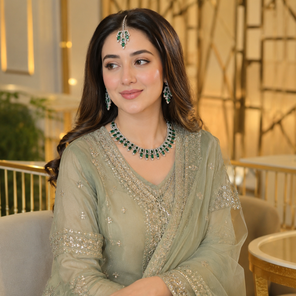 Emerald Elegance Jewelry Set