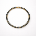 Elegant black diamond tennis bracelet