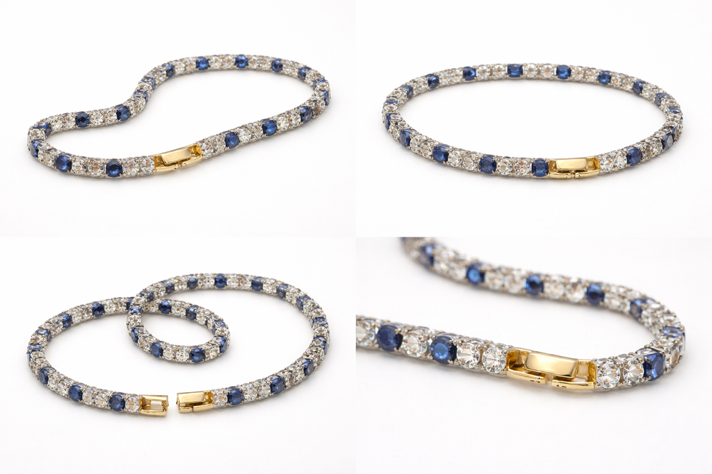 Elegant sapphire and diamond bracelet