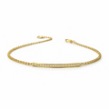 Elegant gold bracelet with cubic zirconia