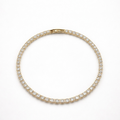 Elegant diamond tennis bracelet golden
