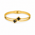 Elegant gold and black bangle