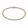 Elegant gold and silver chain loop