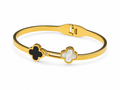 Elegant gold clover bracelet