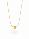 Elegant gold cube pendant