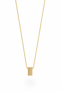 Elegant gold necklace with sparkling pendant