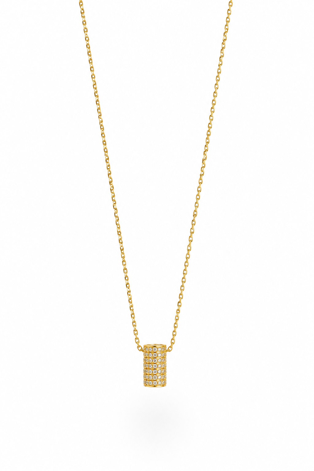 Elegant gold necklace with sparkling pendant