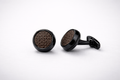 Elegant gunmetal and carbon fibre cufflinks