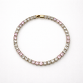Elegant pink sapphire and diamond bracelet