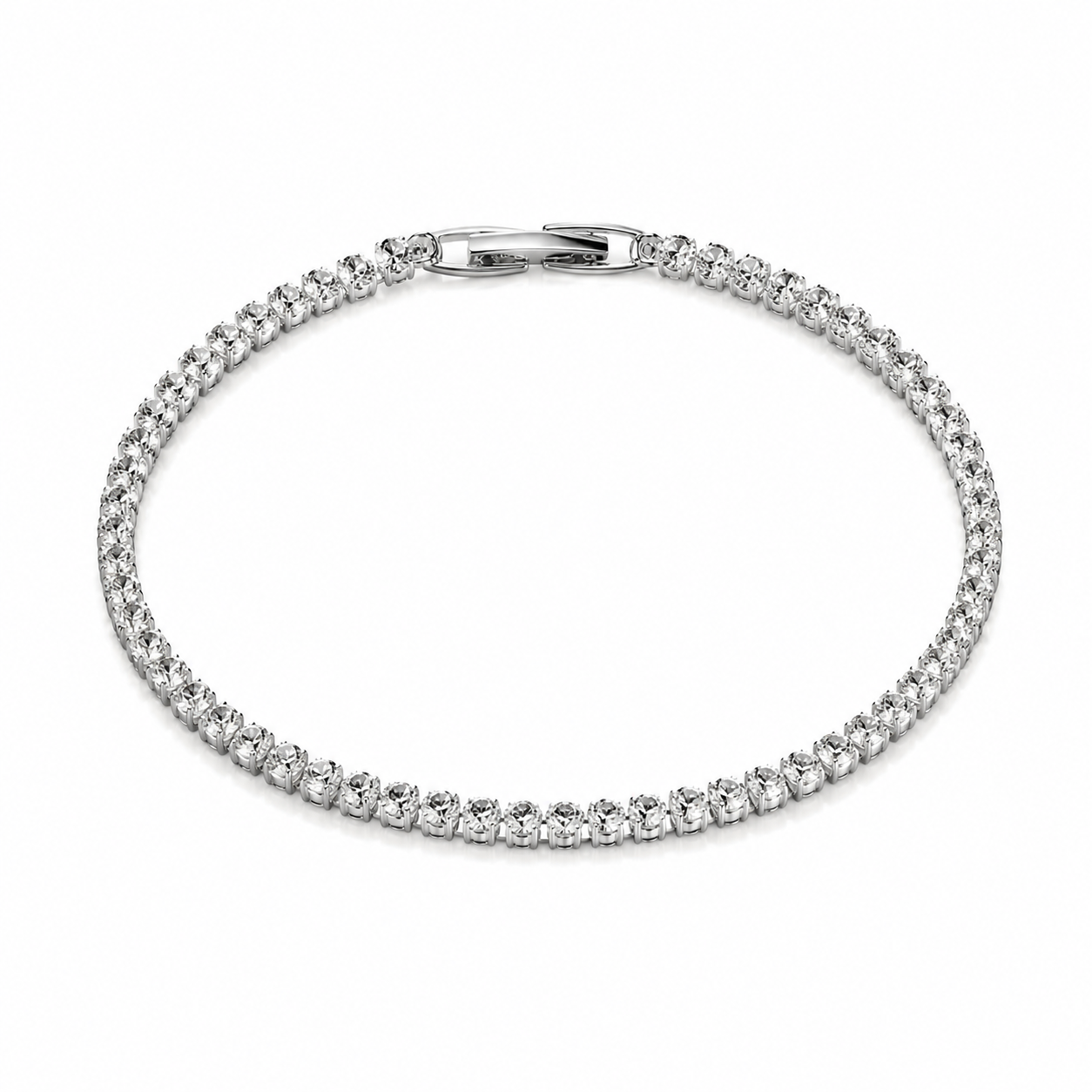 Elegant silver rhinestone