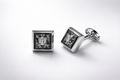 Elegant square diamond stud Cuflinks