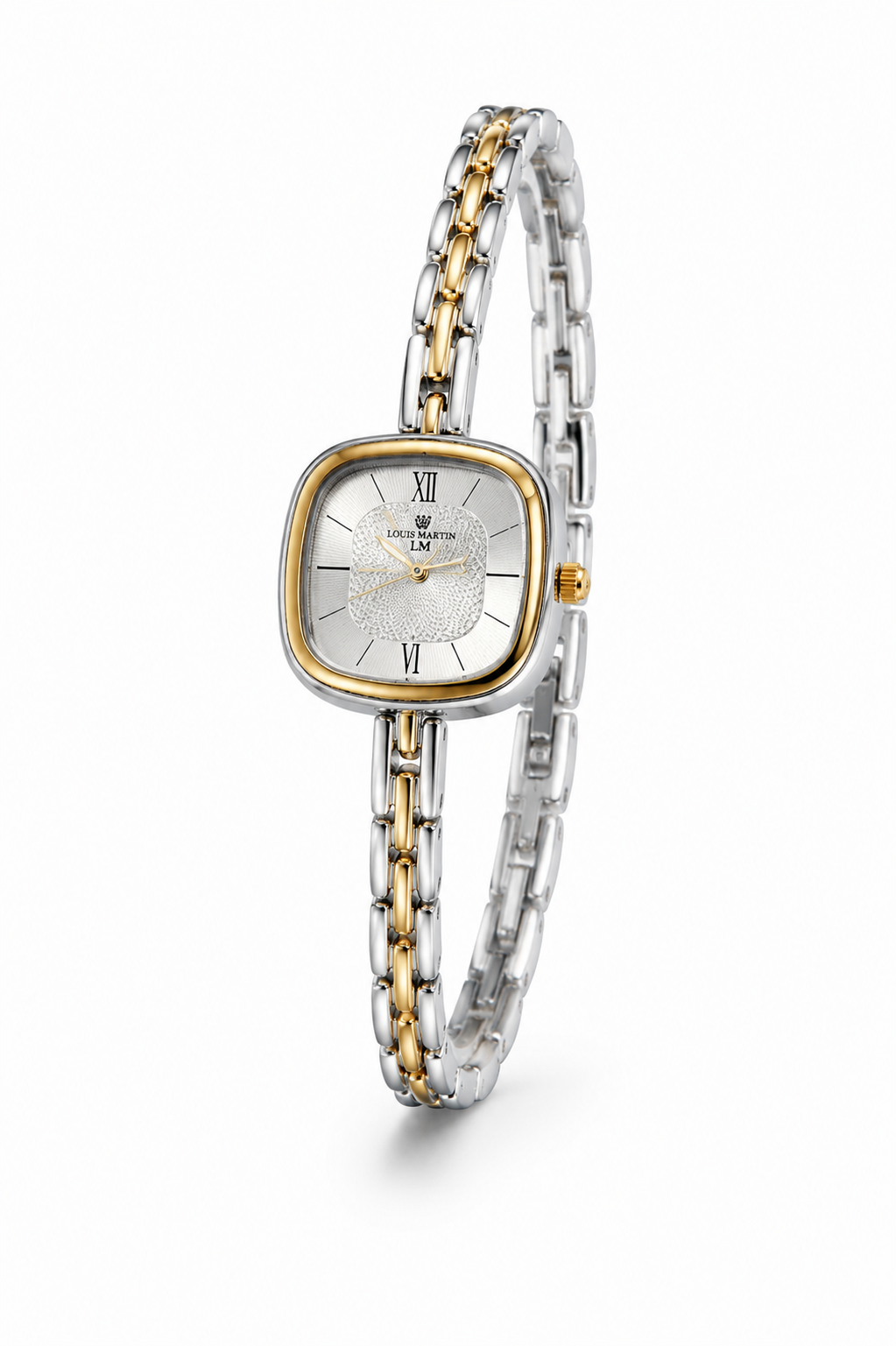 Elegant two-tone luxury wristwatch