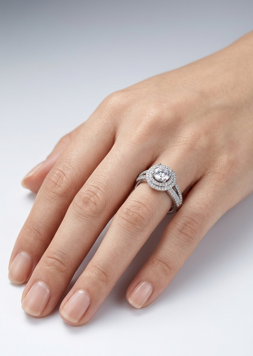 Sparkling elegance of a diamond ring