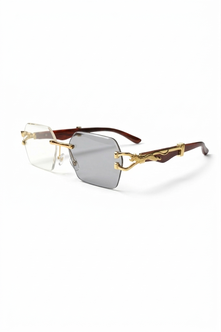 Photochromic Rimless Glasses – Smart Day & Night Auto Darkening Eyewear