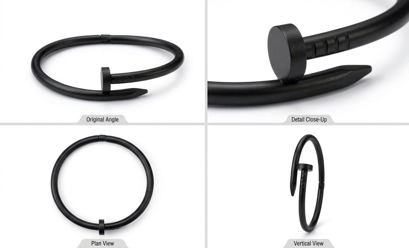 Nail bracelet ( BLACK )