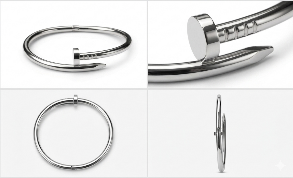 Gold nail bracelet ( silver )