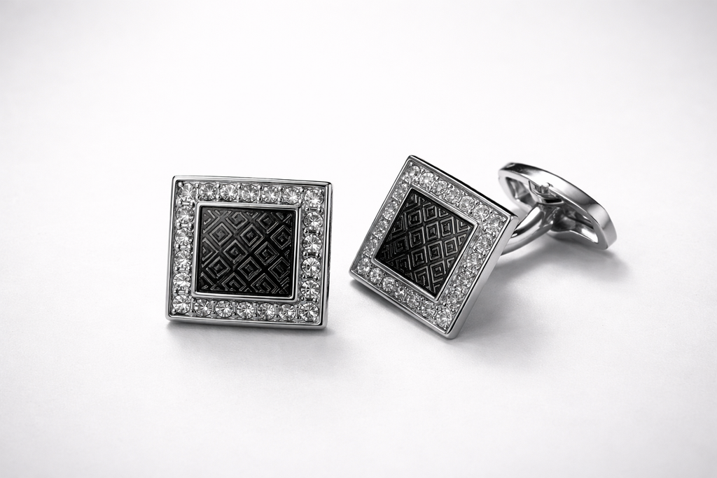 Luxurious cufflinks with diamond details