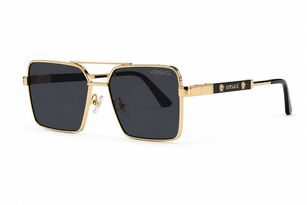 Luxury gold-frame Versace sunglasses