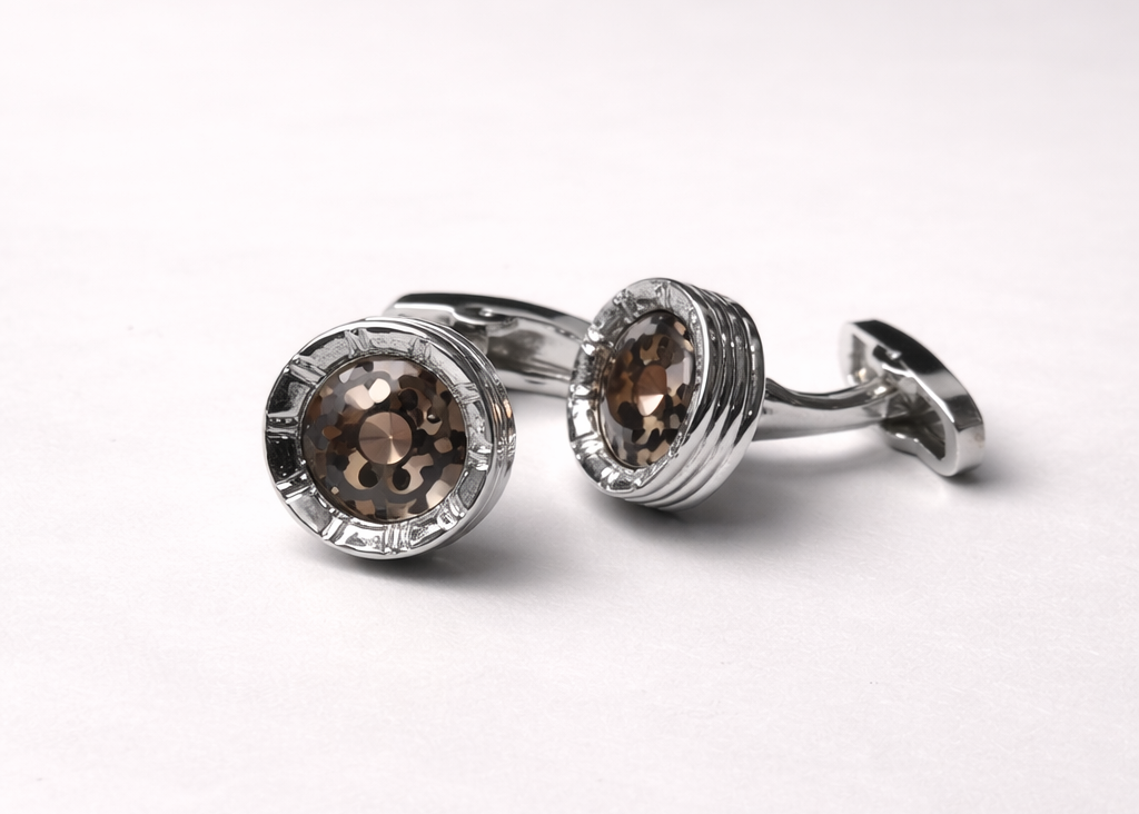Luxury sterling silver stud earrings