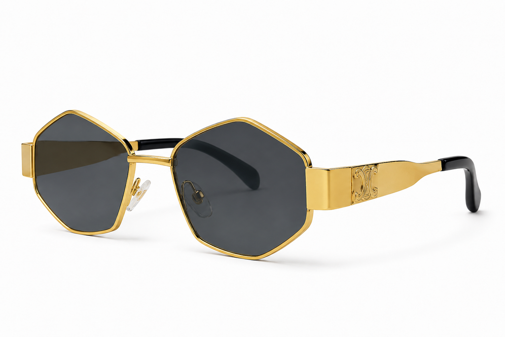 Oval Gold Sunglasses