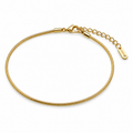 Polished gold snake chain bracelet