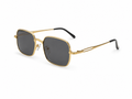 Sleek gold metal sunglasses